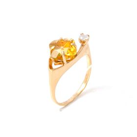 кольцо Золото (585) 3,2 г. размер 16,5 топаз