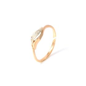 кольцо Золото (585) 1,75 г. размер 17,5 3бр57-2/3-0,06к