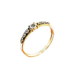 кольцо Золото (585) 1,33 г. размер 16,5 7бр57-4/4-0,23к